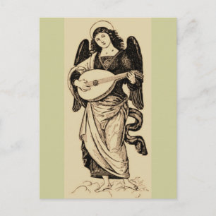 Angel With Mandolin Postcard