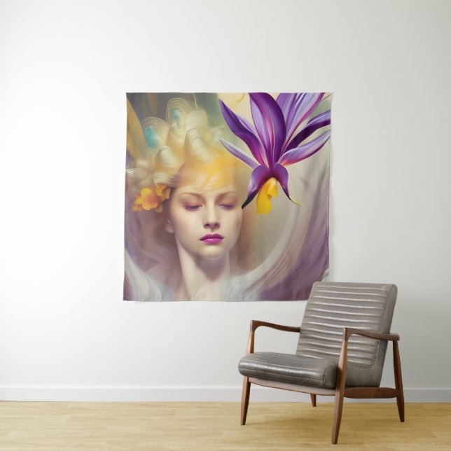 Angel with orchid  tapestry (In Situ)