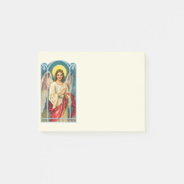 Angel With Pink Ribbon Triptych Post-it Notes (Front)