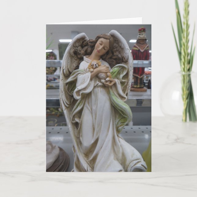 Angel with Puppy Card (Front)
