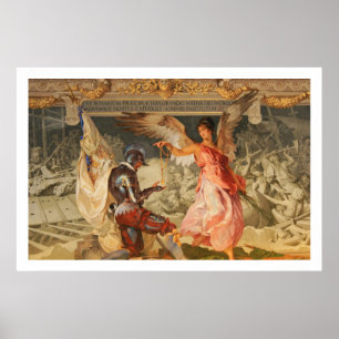 Angel with Rosary Poster