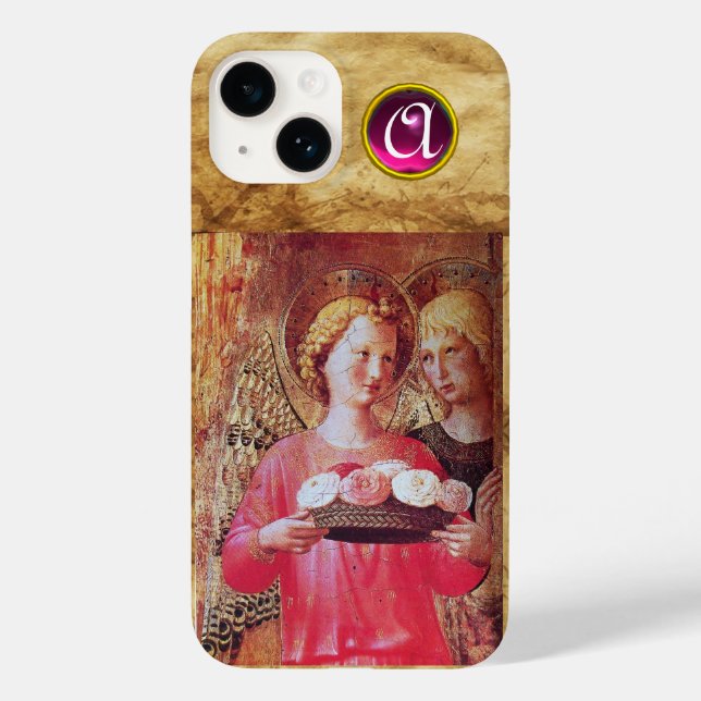 ANGEL WITH ROSES MONOGRAM Case-Mate iPhone CASE (Back)