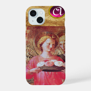 ANGEL WITH ROSES MONOGRAM iPhone 15 CASE