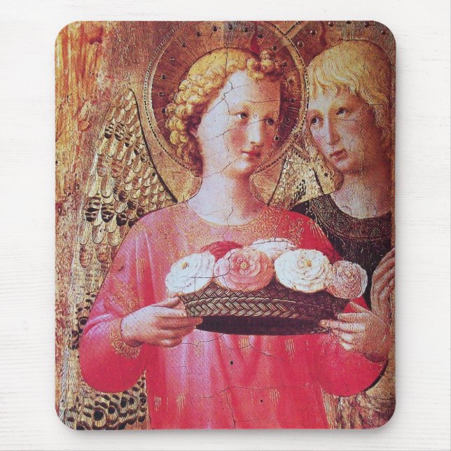 ANGEL WITH ROSES MOUSE PAD (Front)