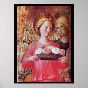 ANGEL WITH ROSES POSTER