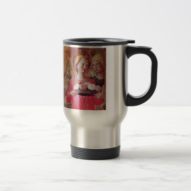 ANGEL WITH ROSES TRAVEL MUG (Right)