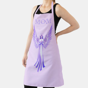 Angel With Sparkly Wings Pink And Purple Mum Apron