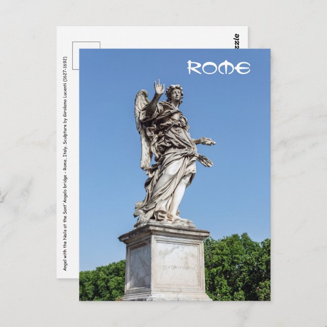 Angel with the Nails at Sant'Angelo bridge - Rome Postcard (Front/Back)