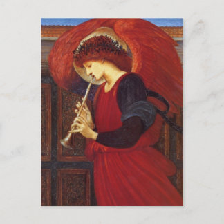 Angel with Trumpet, Burne-Jones Fine Art Postcard