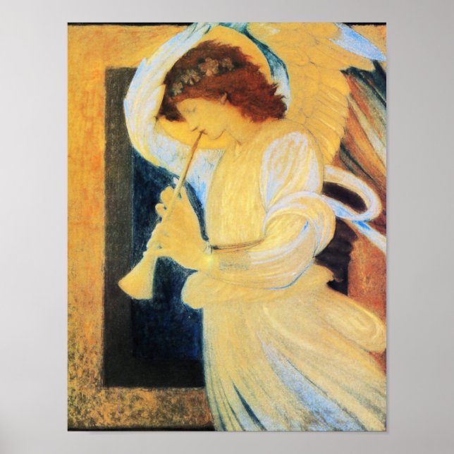 Angel with Trumpet, Burne-Jones Fine Art Poster (Front)