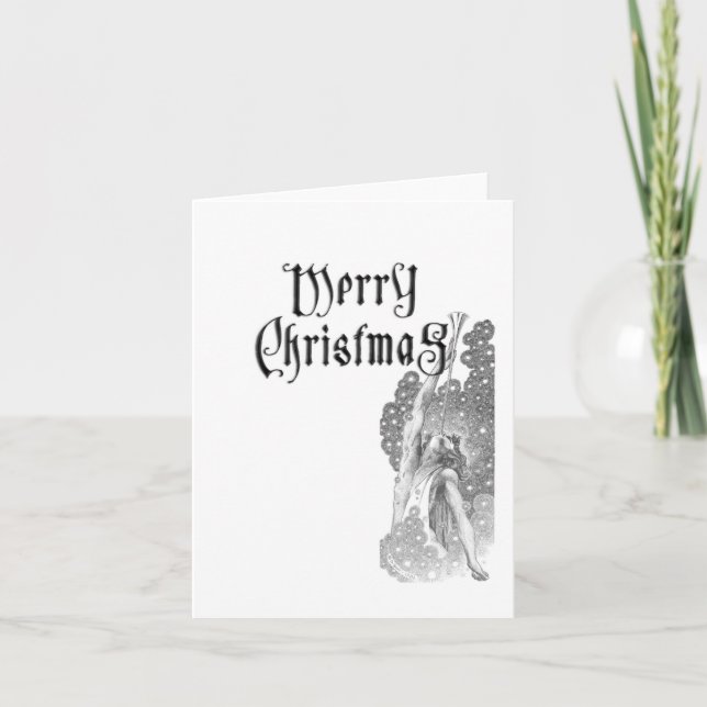 Angel with Trumpet Christmas Card (Front)
