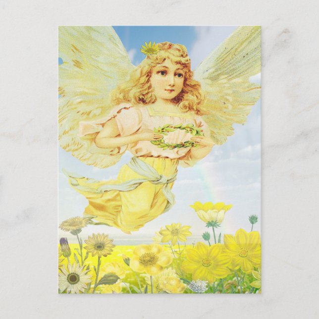 Angel with Wreath Postcard (Front)