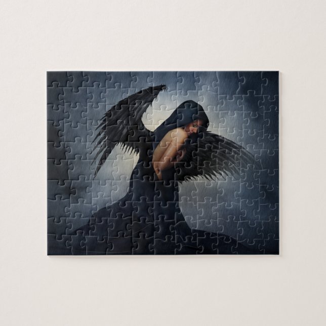 Angel women sad art pretty jigsaw puzzle (Horizontal)