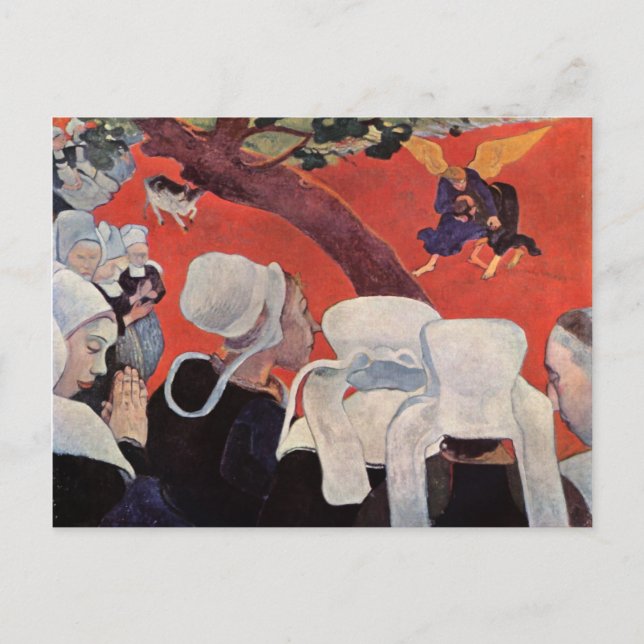 Angel Wrestling with Jacob, Paul Gauguin Postcard (Front)
