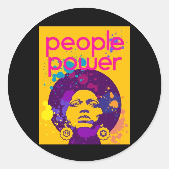 Angela Davis Poster Sticker  (Front)