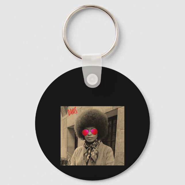 Angela Davis - Student Teacher Gift Quote Philosop Key Ring (Front)