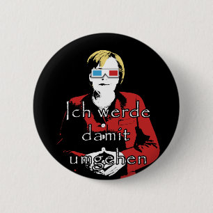 Angela Merkel 6 Cm Round Badge
