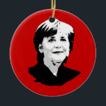 Angela Merkel Ceramic Tree Decoration<br><div class="desc">PoliticalT-shirts.com: Browse the full spectrum of political gifts and apparel. Political bumper stickers,  hoodies,  buttons,  magnets,  mugs,  posters,  and more. Choose Republican,  Democrat,  Liberal,  or Conservative Humour Tees,  and 2010 Campaign Gear & 2012 Campaign Gear.</div>