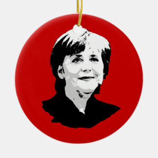 Angela Merkel Ceramic Tree Decoration