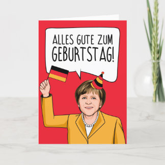 ANGELA MERKEL: Happy Birthday in German Card