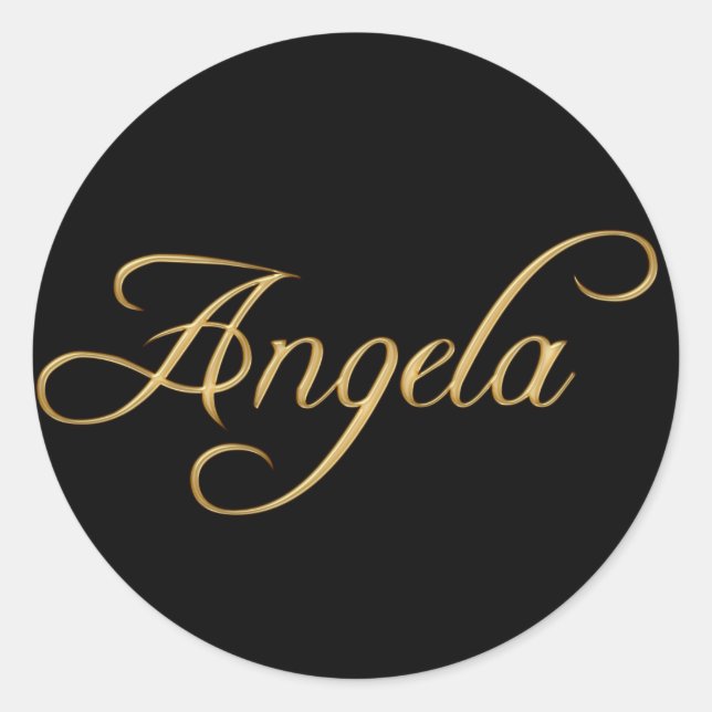ANGELA Name Branded Personalised Gift Stickers (Front)