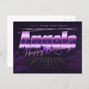 Angela Name First name pura postcard birthday
