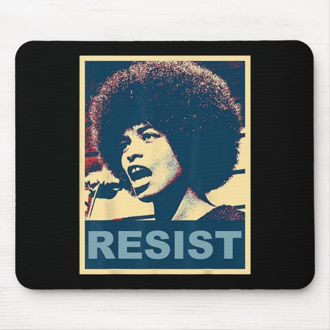 Angela - Resist - Davis 2  Mouse Pad (Front)