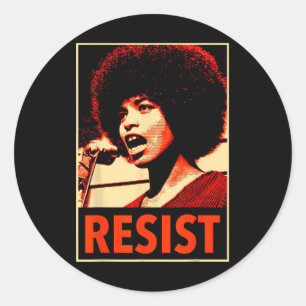 Angela - Resist - Davis  Classic Round Sticker