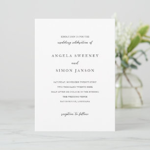 Angela Simple Elegant Wedding Invitation