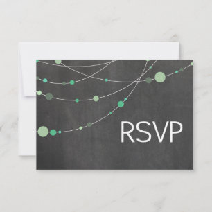 Angela Stylish Strands RSVP chalkboard mint Card