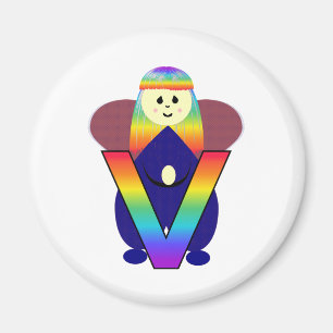 Angelbet Letter V Magnet