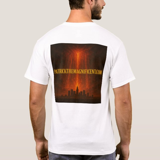ANGELDUCK shirtn with PATRICKTHEMAGNIFICENT.COM  T-Shirt (Back)