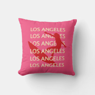 Angeles Travel Art, California, Travel Art, Pink Cushion