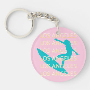 Angeles Travel Art, California, Travel Art, Preppy Key Ring