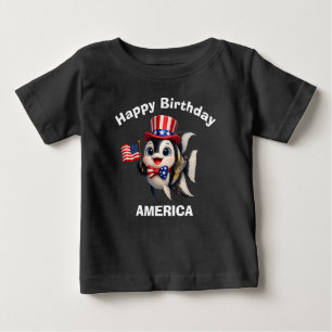 Angelfish (7c) Patriotic Kid T-Shirt