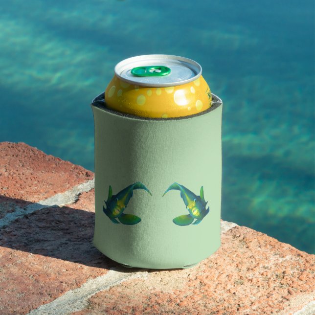 Angelfish - Abstract Design - Cut out of a photo | Can Cooler (In Situ Pool)