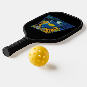 Angelfish at coral reef - Photographic design Pickleball Paddle