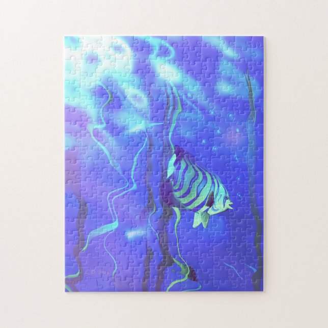 Angelfish Blues Jigsaw Puzzle (Vertical)