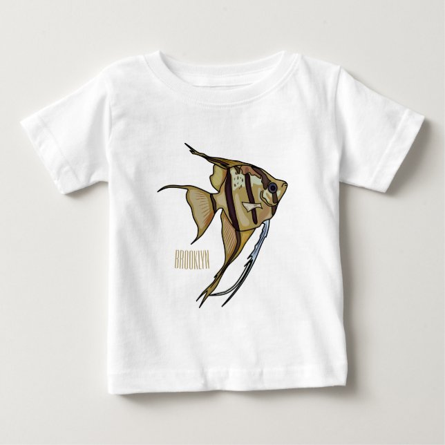 Angelfish cartoon illustration baby T-Shirt (Front)