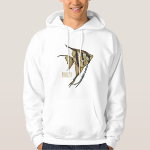 Angelfish cartoon illustration hoodie