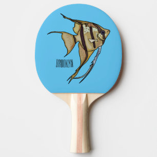 Angelfish cartoon illustration ping pong paddle