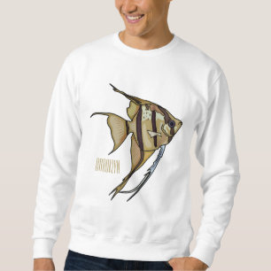 Angelfish cartoon illustration sweatshirt