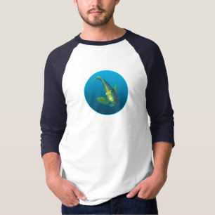 Angelfish - Design on gradient blue background    T-Shirt