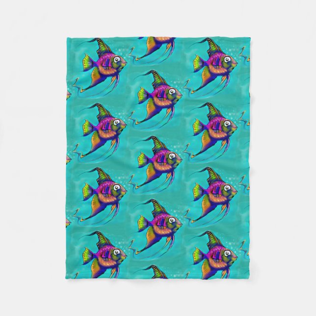 Angelfish Fleece Blanket (Front)