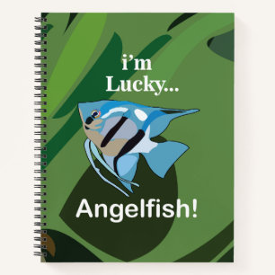 Angelfish Freshwater Aquarium Tropical Fisherman Notebook