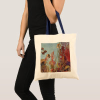 Angelfish in Coral, Vintage Tropical Fish in Ocean