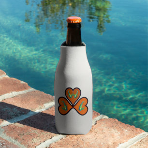 Angelfish Twins - 3 Black-bordered Red Hearts    Bottle Cooler