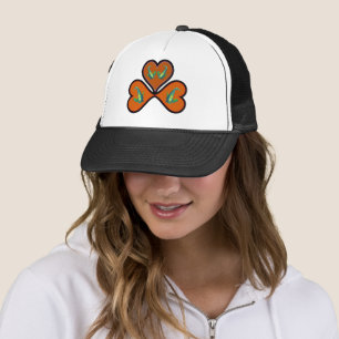 Angelfish Twins - 3 Black-bordered Red Hearts    Trucker Hat