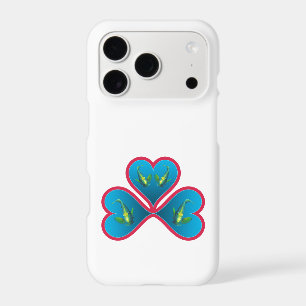Angelfish Twins - 3 Red-bordered Blue Hearts