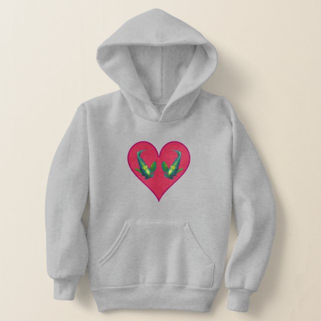 Angelfish Twins in a Red Heart - Illustration |  (Laydown)